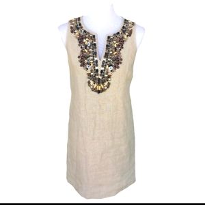 MICHAEL KORS Linen Embellished Dress